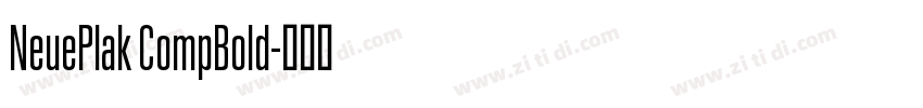 NeuePlak CompBold字体转换